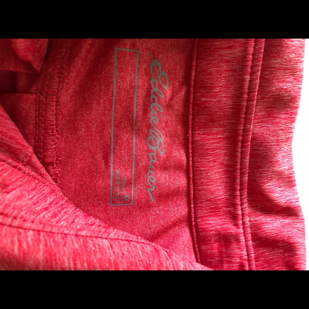 EUC Eddie Bauer Sweet & Soft Red Long-Sleeve with Roll-Up Cuff Option Shirt - Picture 6 of 13